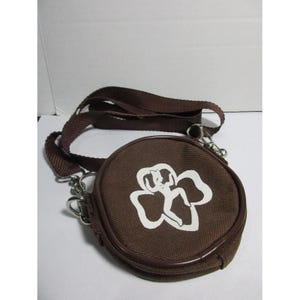 Girl Scout Brownie Coin Purse Zip Close Crossbody Strap Uniform Accessory