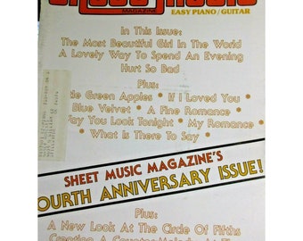 Sheet Music Magazine Janvier 1981 Piano Facile et Guitare Numéro Quatrième Anniversaire