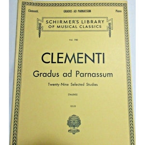 Clementi Gradus ad Parnassum 29 Selected Studies Vol. 780 Schirmers (Tausig)