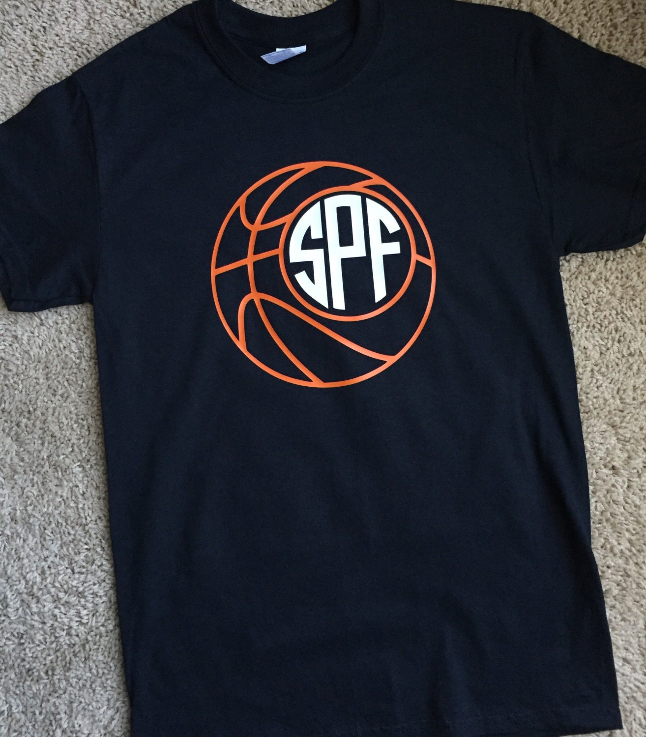 Basketball Vinyl Monogrammed Shirt Short Sleeve for Youth and Etsy