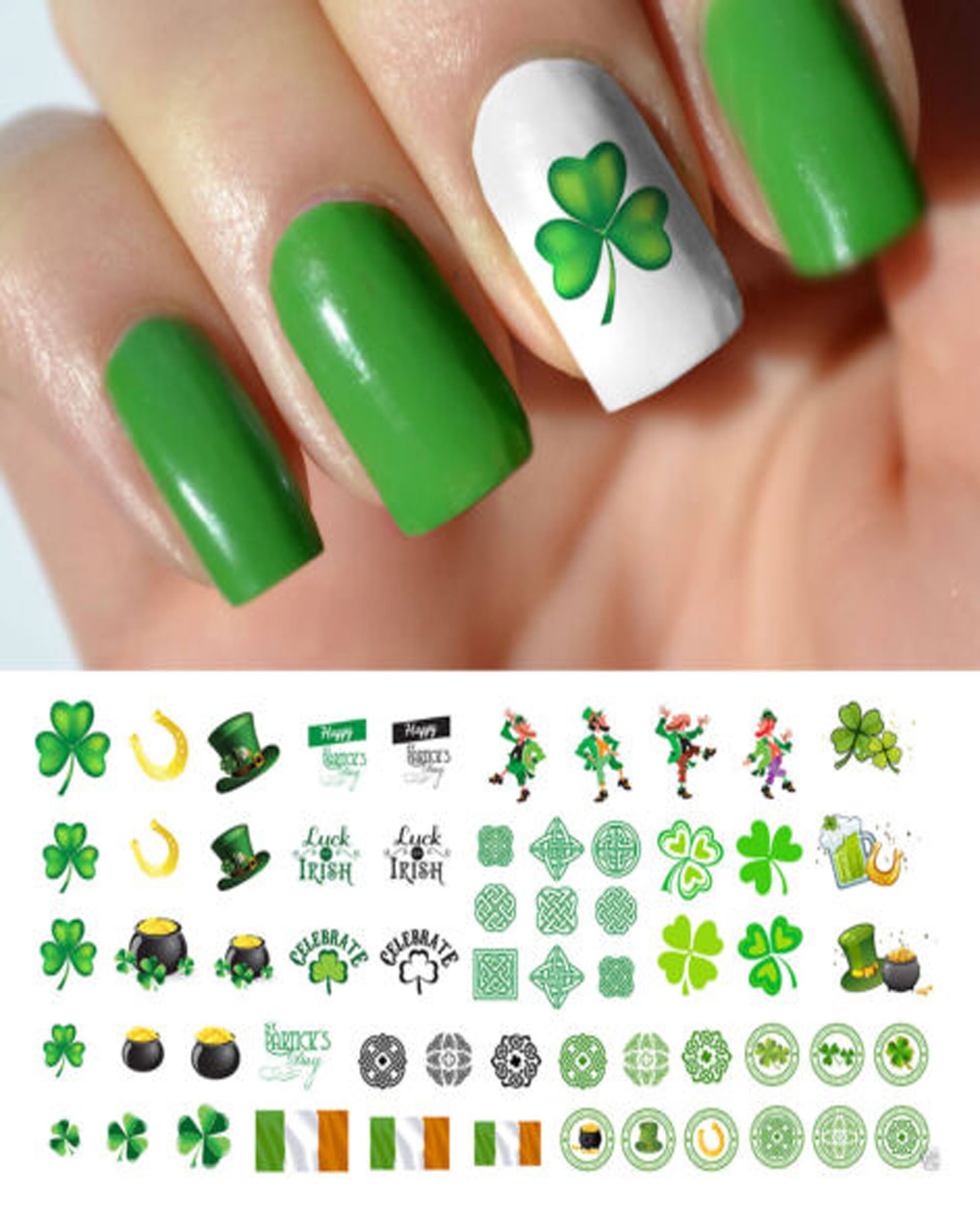 Irish Luck Nails - Etsy