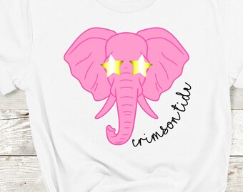 Pink Elephant, Alabama, Crimson Tide, Do it yourself iron on vinyl decal transfer