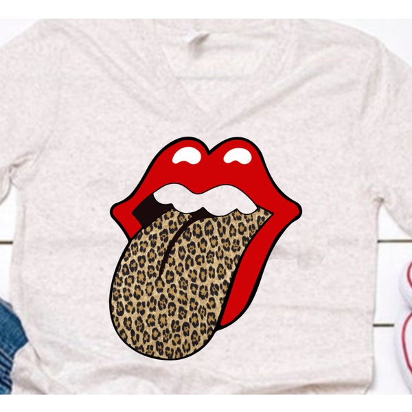 Rolling Stones Tongue Leopard, Do it yourself iron on vinyl