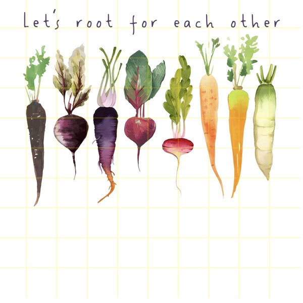 Gardening Vegetable Green Thumb PNG, Let_s root for each other and watch each other grow PNG, Positive saying png, Vegetables lover gift