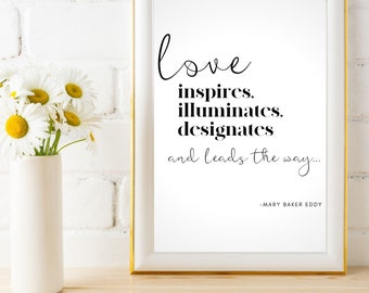 LOVE IS - Mary Baker Quote | love quotes to inspire and awaken. |home & office wall art