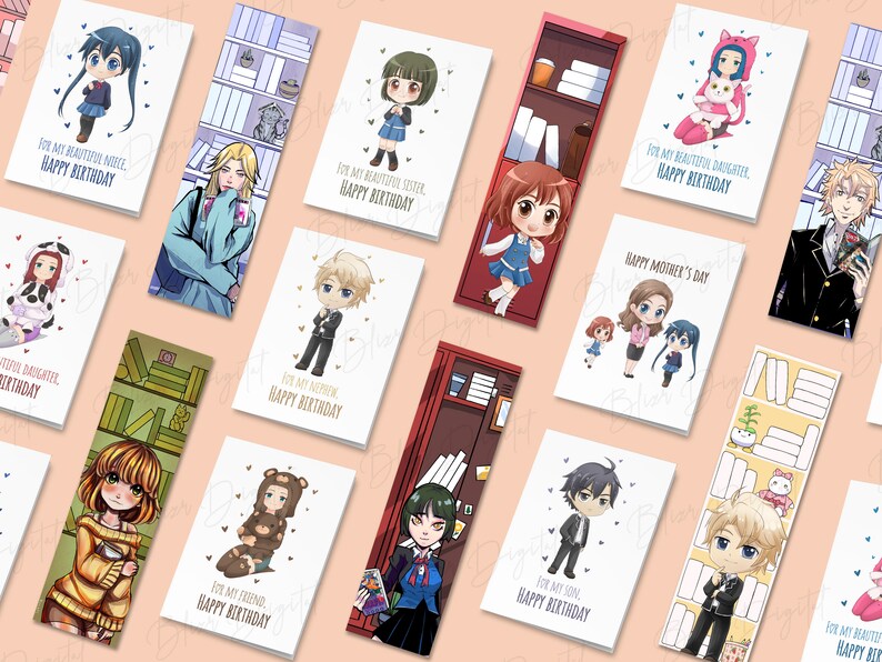 2022 Anime Fillable Bookmark Manga Book Tracker Printable Etsy Canada