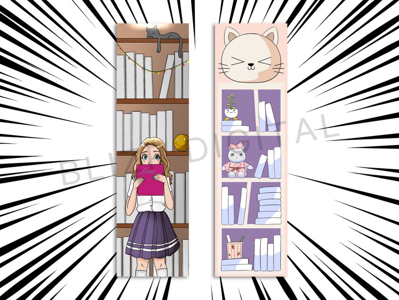 2022 Anime Fillable Bookmark Manga Book Tracker Printable Etsy Canada