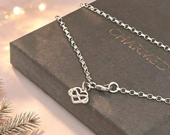 Ankle chain - sterling silver - infinity heart  charm - gift for her - Christmas gift - birthday gift - 925