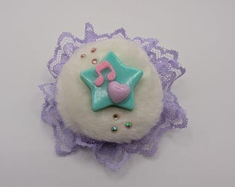 Puffy Kawaii 2way pin clip hair accessories Fairykei Jfashion Lolita Harajuku