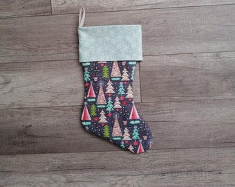 Christmas stocking, trees