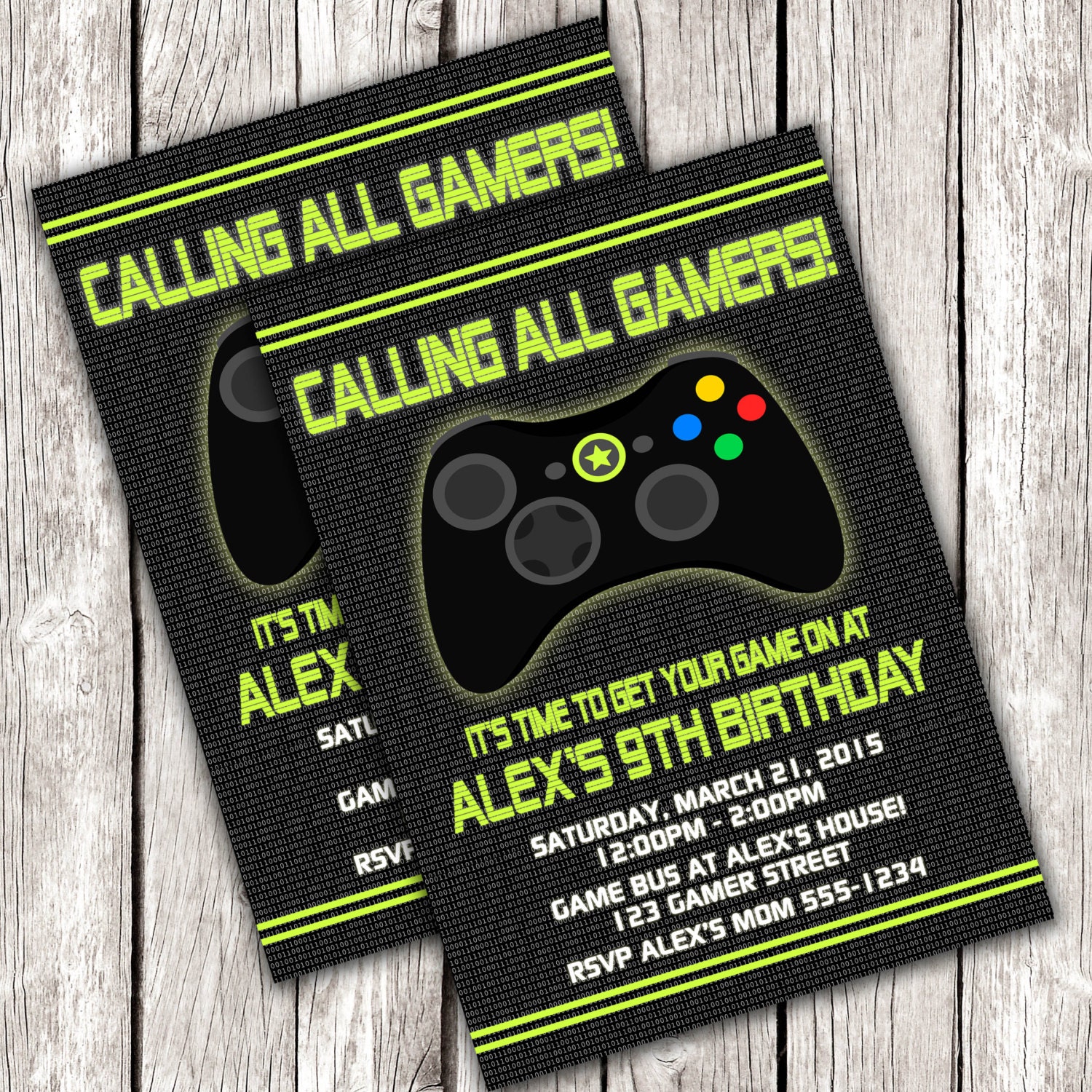 Video Game Birthday Party Invitation Template Free
