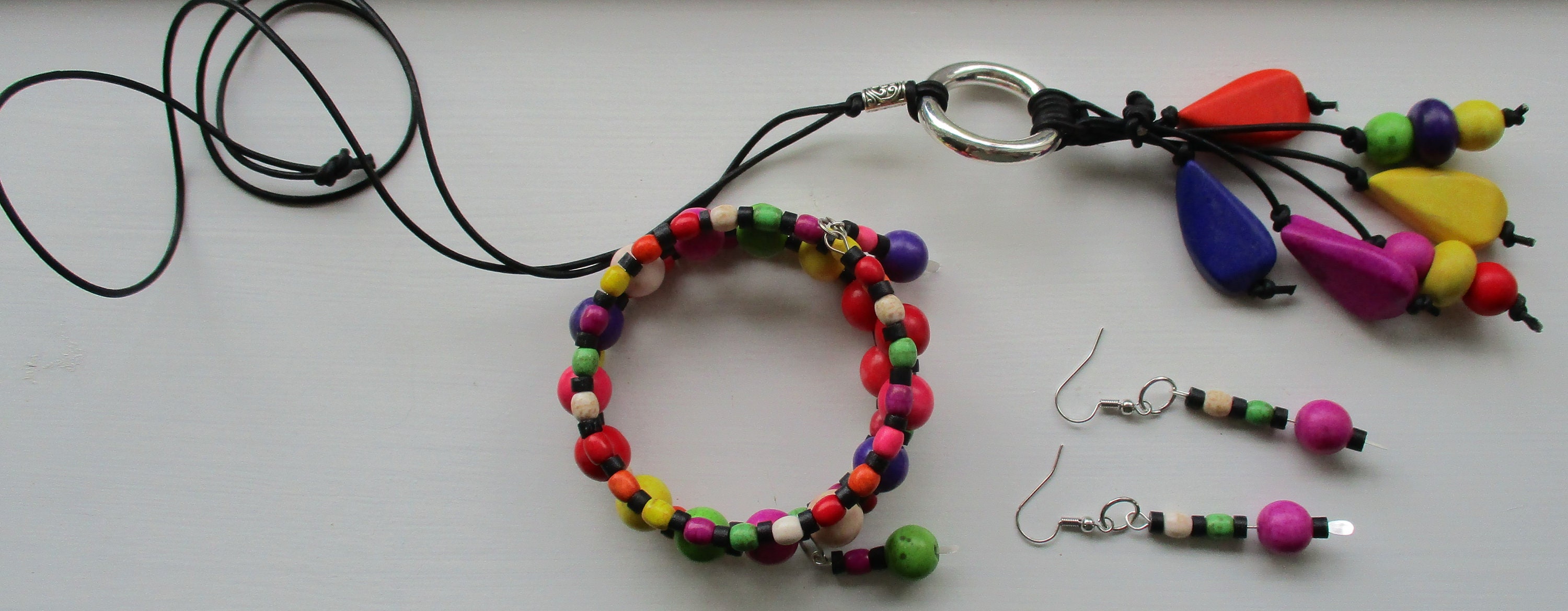 Colorful and so Much Fun...necklace Bracelet and Earrings - Etsy