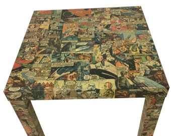 Superhero Comic Table - Coffee Table - Comic Book Table - Side Table- Night Stand- Superhero Furniture- End Table - Geek Table - Geek Decor