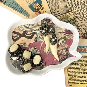 Superhero Trinket Dish, Jewelry Dish, Jewelry Storage, Catchall