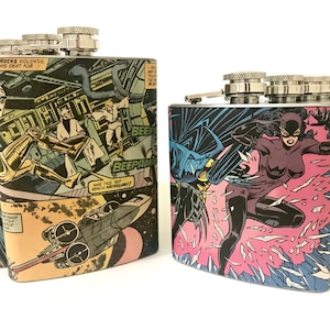 8oz RED POW Flask Comic Book Novelty 8oz RED POW Flask Comic Book Novelty