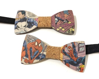 Personalized Superhero Bow Tie - Superhero Wedding - Men's Superhero Bow Tie - Geeky Bow Tie - Wedding Bow Tie - Boys Bow Tie