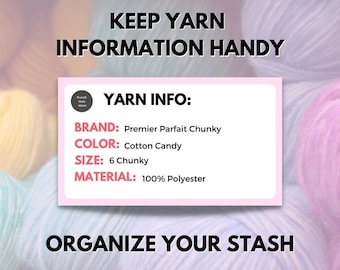 Yarn Tags/Yarn Labels/Yarn Organization/Canva Template/Digital Download Only