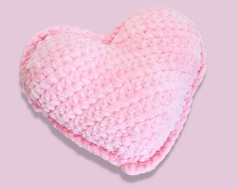 Heart Pillow Crochet Pattern - Crochet Valentine's Day Gift/Décor/Flat Heart Amigurumi Pattern/Valentines Day Heart Pattern/Love Note Pocket