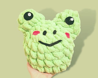 Chunky Frog Plush Crochet Pattern/Frog Amigurumi/Chunky Plushie Trend/PDF Digital Download ONLY