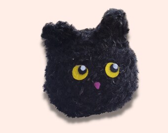 Crochet Cat Pattern / Crochet Black Cat / Halloween Cat / Halloween Crochet / Chubby Cat / Faux Fur Pattern