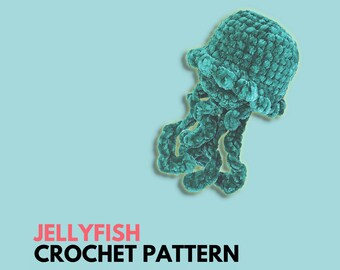 Velvet Jellyfish Crochet Pattern/Amigurumi Jellyfish Tutorial/Make Your Own Jellyfish Plushie/Bernat Velvet Crochet Pattern