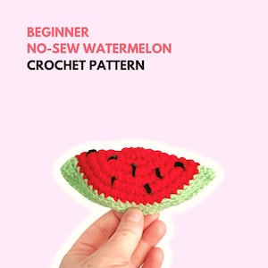 Easy Watermelon Crochet Pattern/Crochet Watermelon Cat Toy/Crochet Watermelon Catnip Toy/No Sew Crochet Pattern