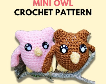 Mini Owl Crochet Pattern | Owl Amigurumi | Beginner Amigurumi Pattern | Crochet Animals | AD FREE VERSION