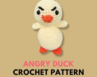 Angry Duck Crochet Pattern | Duck Amigurumi | Beginner Amigurumi Pattern | Crochet Animals | AD FREE VERSION