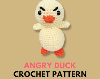 Angry Duck Crochet Pattern | Duck Amigurumi | Beginner Amigurumi Pattern | Crochet Animals | AD FREE VERSION