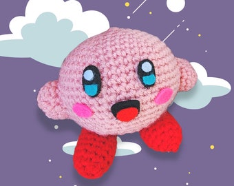 Pink Star Rider | AD FREE Digital Crochet Pattern | Video Game Character | Video Game Crochet | Kirby | Kirby Crochet Pattern | Amigurumi