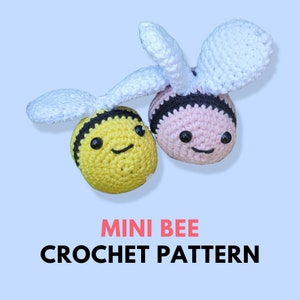Mini Bee Crochet Pattern | Bee Amigurumi | Beginner Amigurumi Pattern | Crochet Bugs | TikTok Bee | AD FREE VERSION