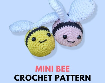 Mini Bee Crochet Pattern | Bee Amigurumi | Beginner Amigurumi Pattern | Crochet Bugs | TikTok Bee | AD FREE VERSION