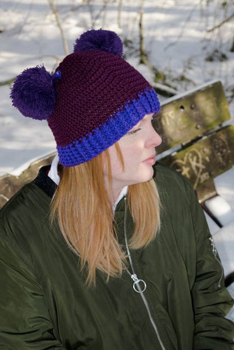 Pompom Ear Hat Crochet Pattern