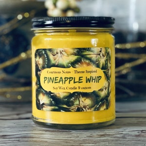 Pineapple Whip,  Theme Park Inspired Soy Wax Candle, Highly Fragrant