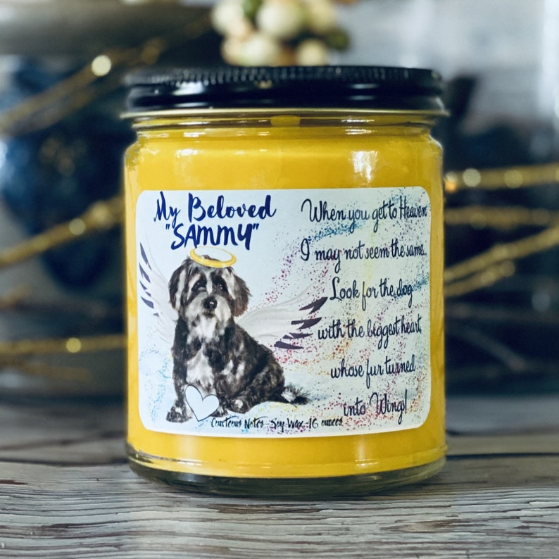 Dog Memorial. Dog Loss. Pet Memorial Candle. Pet Loss Candle. Etsy