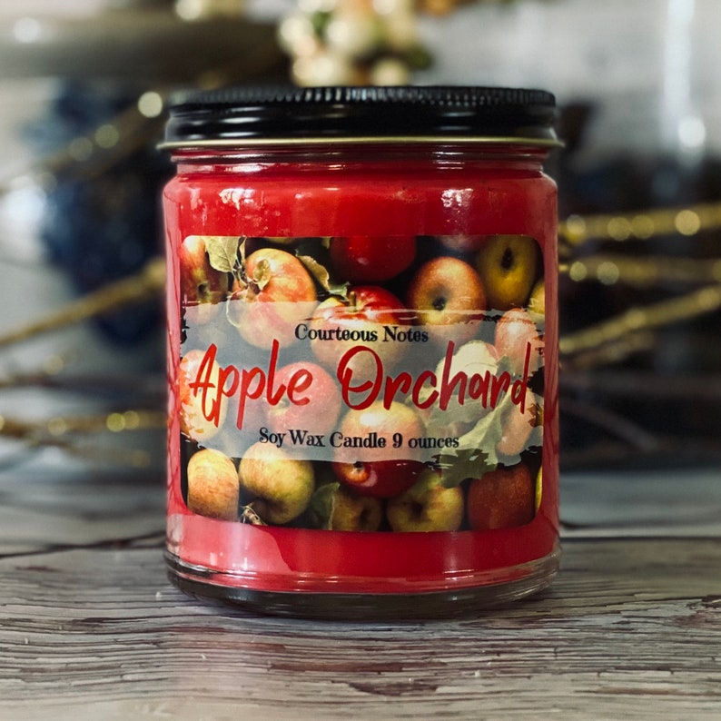 Disney Theme Park Inspired Soy Wax Candle Highly Fragrant Apple Orchard