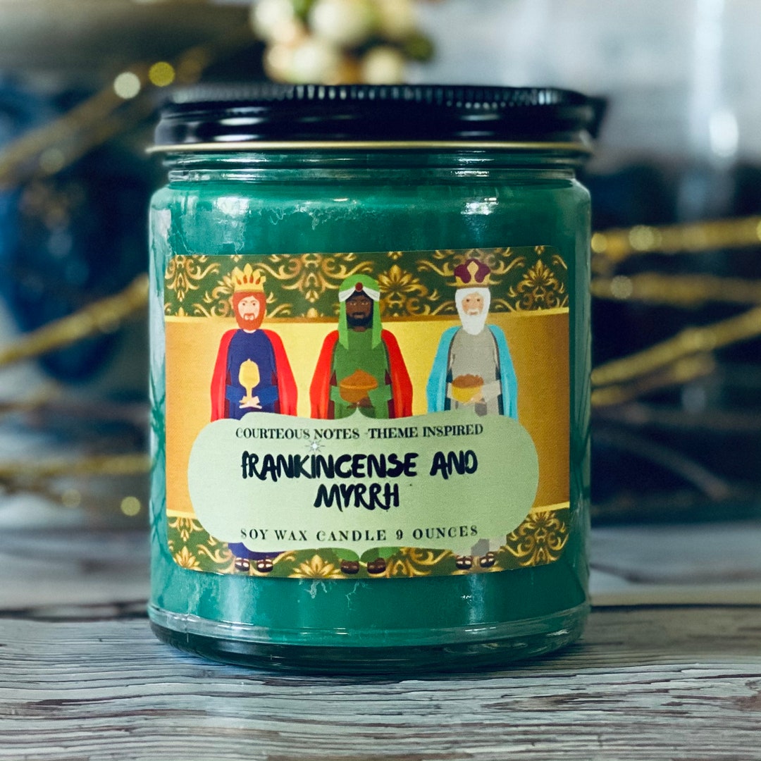 Frankincense and Myrrh, Christmas Theme Park Inspired, Soy Wax Candle