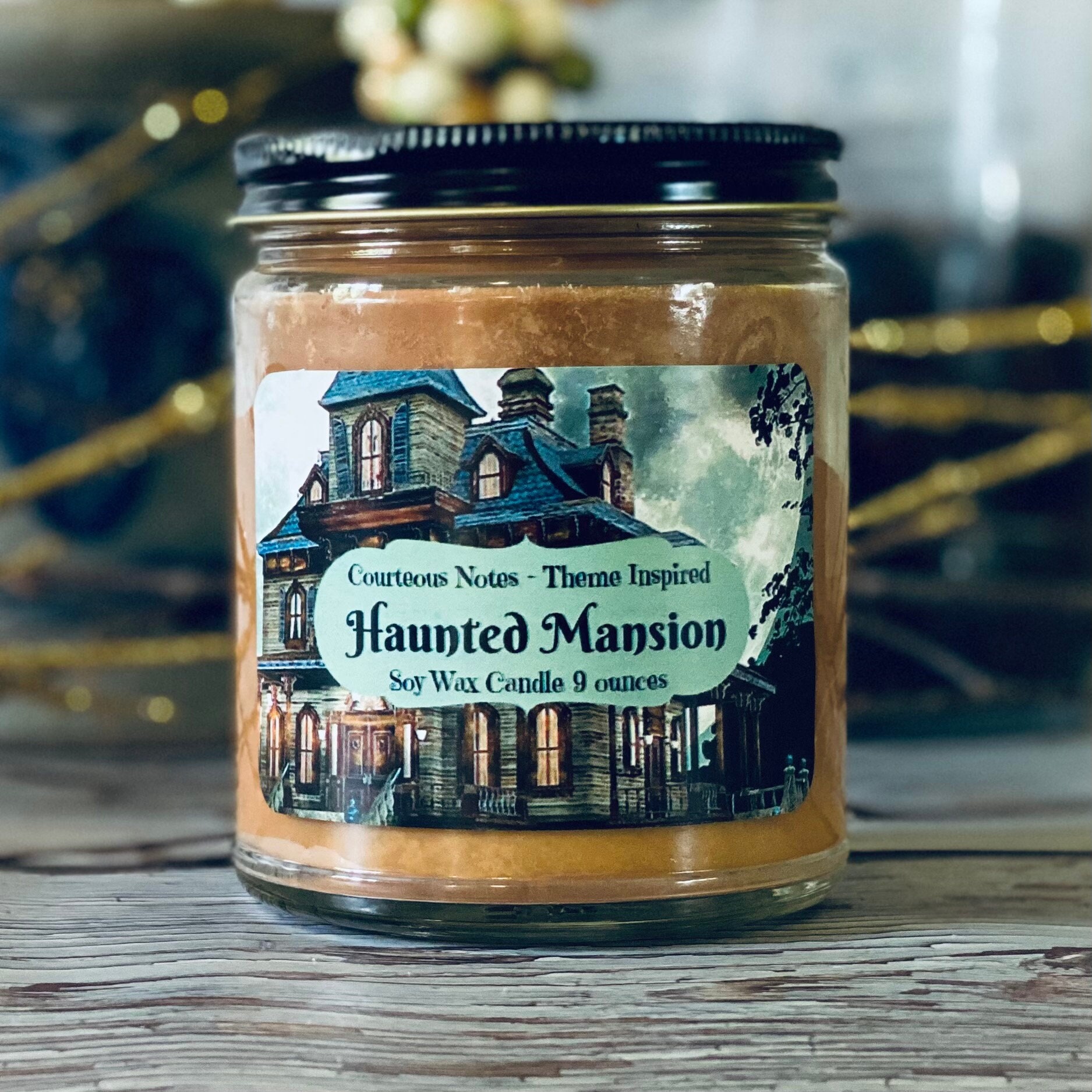 Park Scents Mansion Candle Inspired by the Haunted Mansion at Disney Theme Parks Handmade in the