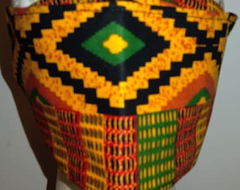 Hand Made Kente Print Face Mask