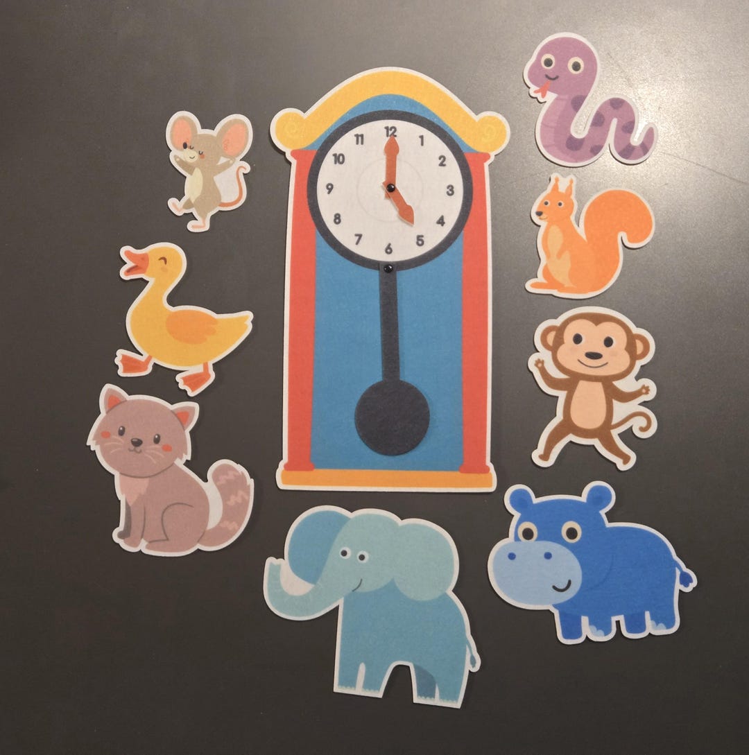 Hickory Dickory Dock Felt Story Set - Etsy