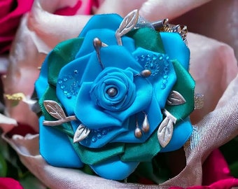 Handmade  Cute Blue Wrist Corsage
