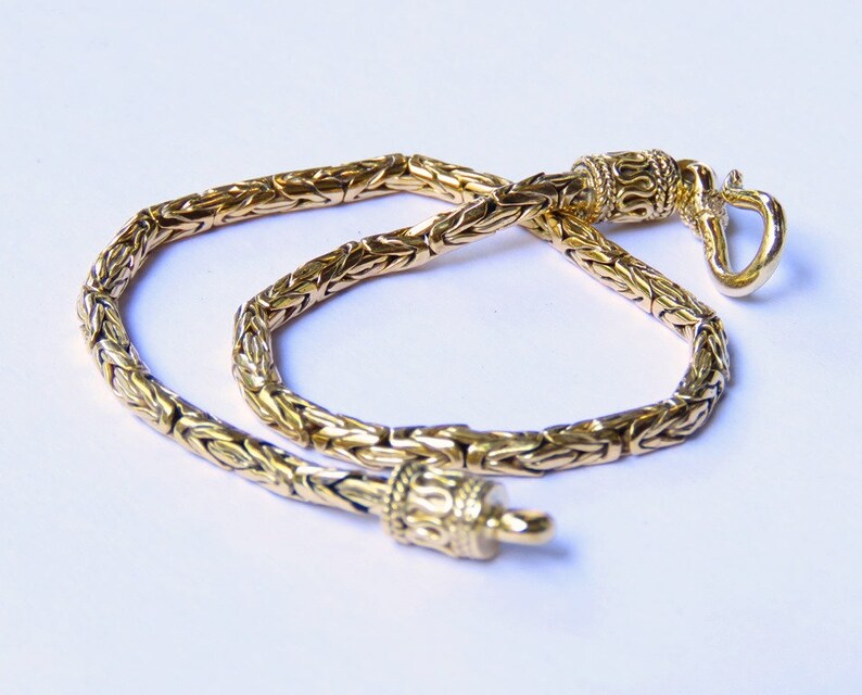 20cm 18kt Gold 0n 925 Silver Borobudur Bracelet SBB-542-DG