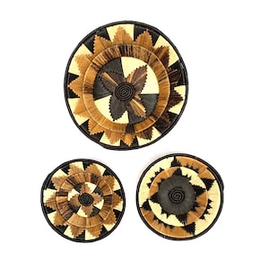 Een set van 3 Afrikaanse muurmanden / Banaan muurmanden / Afrikaanse muur opknoping / Boho muur decor - gratis express verzending