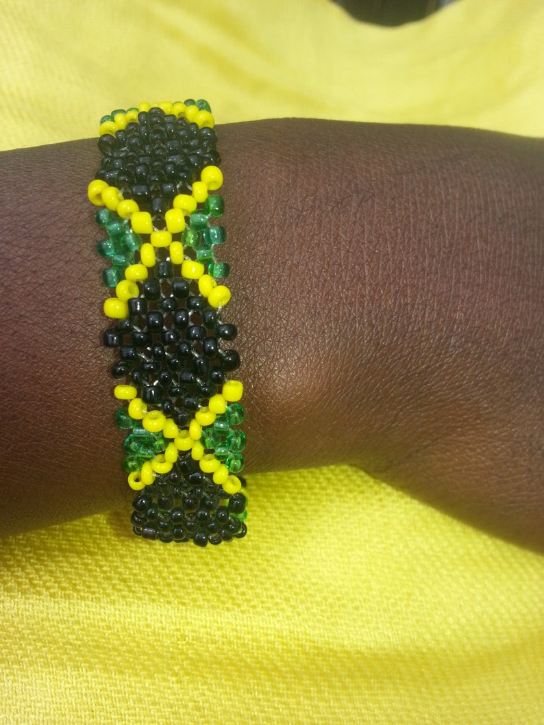 Kenya Flag Bracelet. Beaded Bracelet. African Bracelet. Etsy