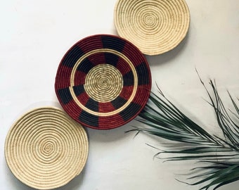 Boho Handwoven Wall Baskets  /African Wall Baskets /  Wall Decor /African  Wall Decor - Free Express Shipping