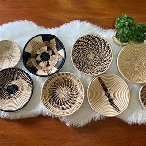 Woonkamerdecoratie / Muurmanden / Maandecoratiemanden / Boho Decor / Minimalistisch Decor / Natuurlijk Decor / Set van 10 gratis expresverzending