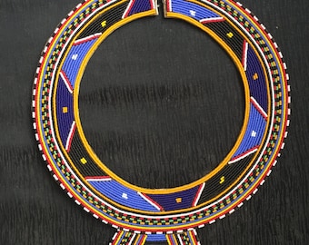 Handmade AFRICAN Maasai Necklace, Tribal Necklace, Her Necklace, Afrocentric Necklace, African Jewelry, Colorful Necklace, Maasai Jewelry