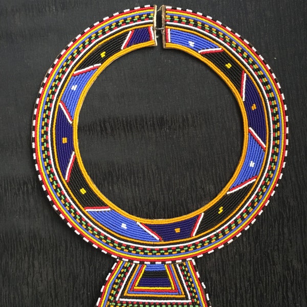 Collier MAasai AFRICAIN fait main, collier tribal, son collier, collier afrocentrique, bijoux africains, collier coloré, bijoux maasai
