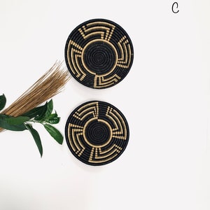 Een paar Boho handgeweven muurmanden / Afrikaanse muurmanden / muurdecor / Afrikaanse muurdecor - gratis express verzending