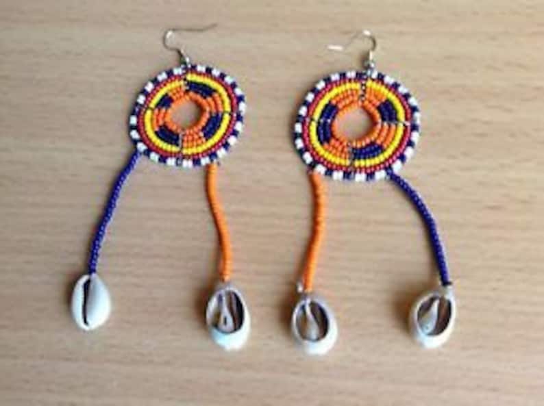 African Beaded Maasai Earrings Kenyan Jewelry Etsy